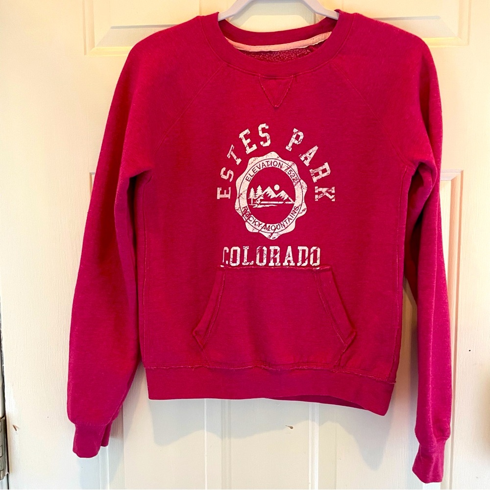 Teemax Inc Resortwear Estes Park Colorado Red Sweatshirt women’s small